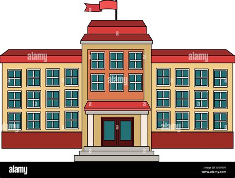 Edificio De La Escuela De Dibujos Animados Imagen Vector De Stock Alamy
