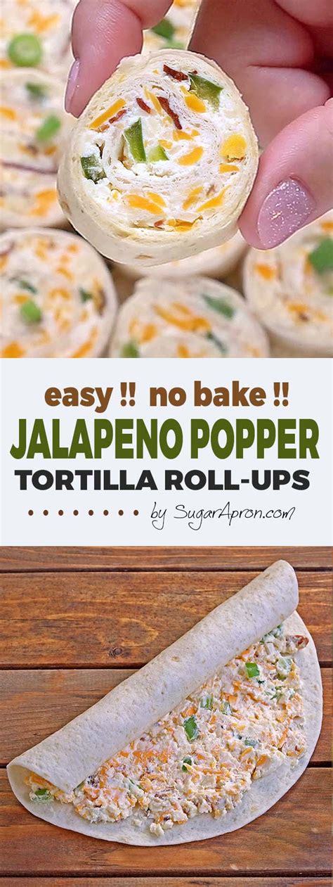 Jalapeno Popper Tortilla Roll Ups Sugar Apron