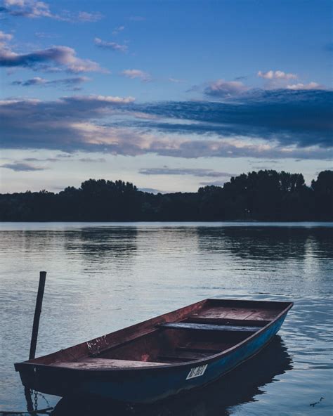 Free Picture Lake Boat Water Landscape Reflection Summer Sunset