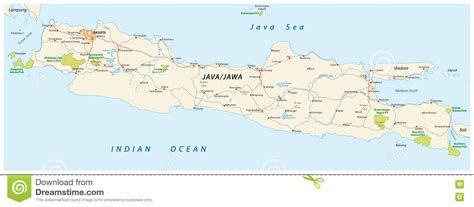 Location map of java, indonesia. Java Road And National Park Map, Indonesia Stock Illustration - Illustration of vector, park ...