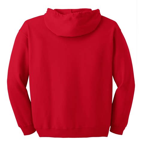 gildan 18600 heavy blend full zip hooded sweatshirt red