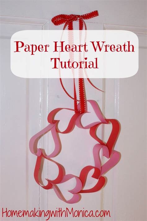 Paper Heart Wreath Tutorial For Valentines Day ♥ Fun Valentine