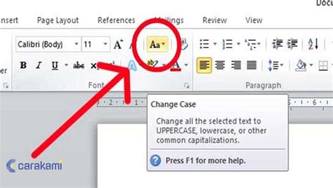 Mengubah Teks Ke Huruf Besar Atau Kecil Di Microsoft Word My Riset