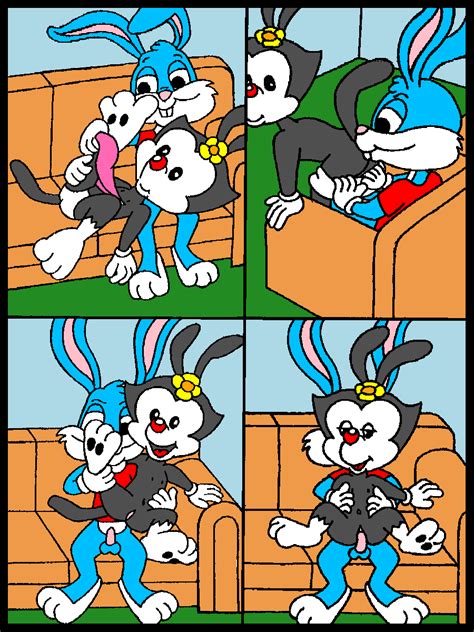 Rule 34 Animaniacs Ass Bottomless Buster Bunny Clothing Color Comic Crossover Dot Warner