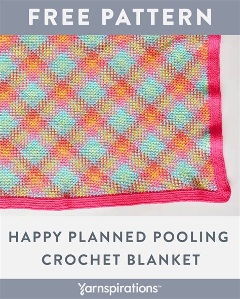 Red Heart Happy Planned Pooling Blanket Pooling Crochet Easy Crochet