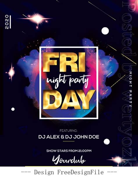 Friday Night Party Flyer Psd Template Free Download