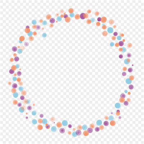 Stylish Circle White Transparent Stylish Color Dot Circle Border