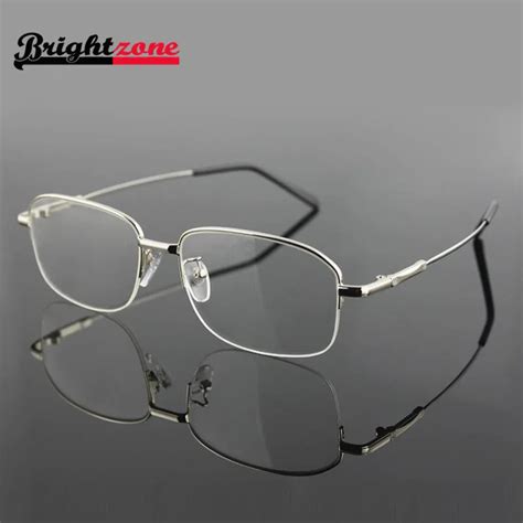classic half rim good quality memory titanium metal alloy brand prescription spectacles eyewear