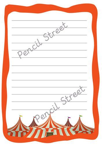 A Free Circus Themed A4 Sheet For Written Classroom Or Display Work