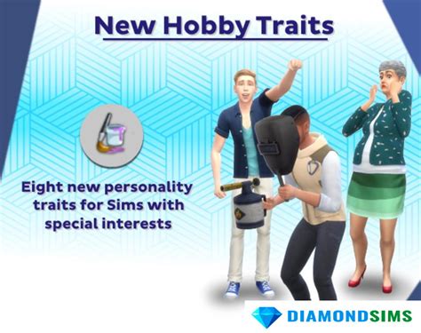 Мод Черты характера для хобби от Kuttoe для Sims 4 скачать дополнение