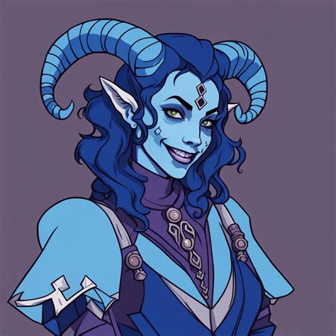 Jester The Blue Tiefling Critical Role Dungeons And Dragons Ai