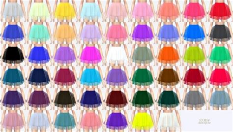 Voluminous Ballerina Mini Skirt V1 At Marigold Sims 4 Updates