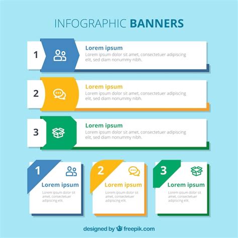 Free Vector Four Infographic Banners