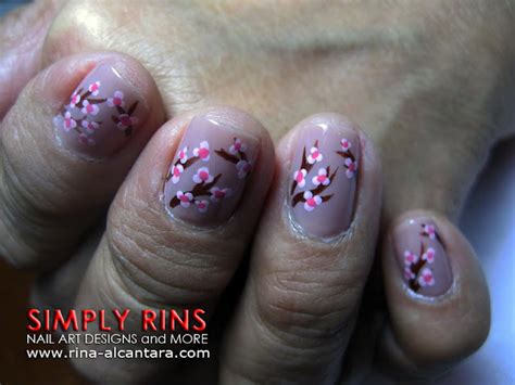 Nail Art Cherry Blossoms Simply Rins