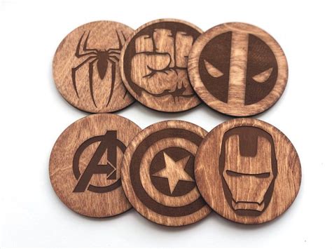 T Idea For The Home Avengers Coasters The Coasters Wooden