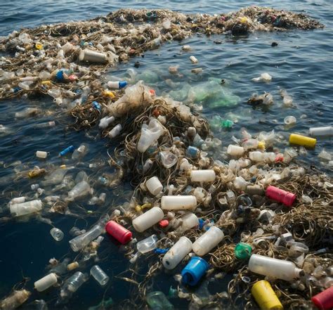 Ai Generated Plastic Waste In The Sea Pollution Of The Environment
