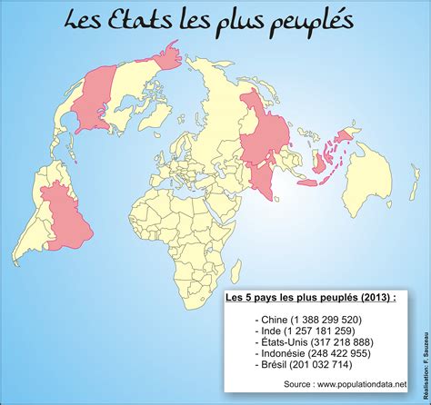 Pays insulaire situé entre l'océan pacifique et la mer du japon, le pays du soleil levant se positionne à la dixième place de ce classement avec une population estimée à 126 702 133 la chine garde son rang de pays le plus peuplé au monde avec une population estimée à 1 373 541 278 habitants. Les repères géographiques du DNB