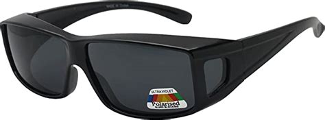 Fit Over Wrap Sunglasses Wsuper Dark Polarized Lens Size Medium Wear Over Black