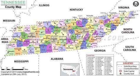 Time Zone Tennessee Map Map Vectorcampus Map
