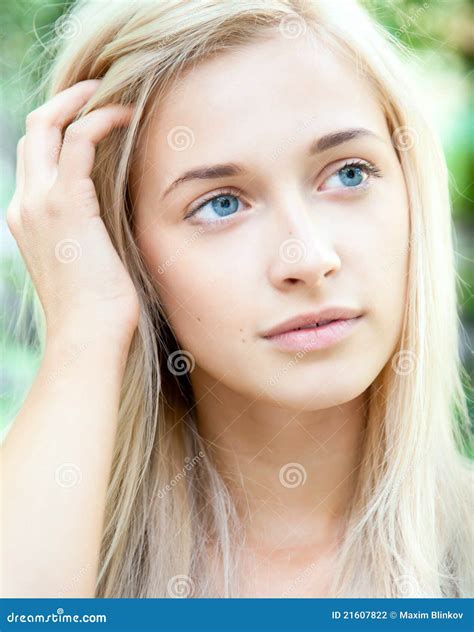 Attractive Beautiful Blonde Girl Stock Photo Image Of Female Blonde