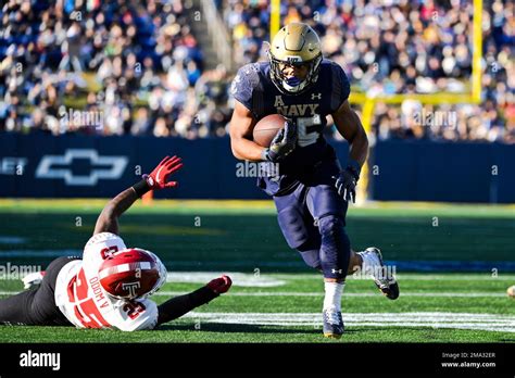 Navy Fullback Daba Fofana Right Runs The Ball For A Touchdown During