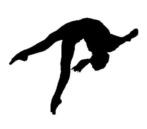 Gymnastics Silhouette Split Clip Art Gymnastics Png Download 1364