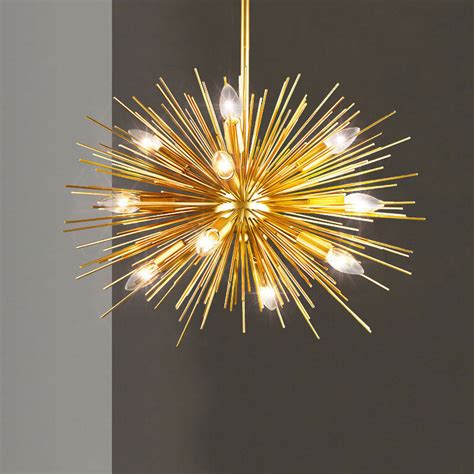 Millennium art metal star figurine table top 3. Luxury Starburst Gold Metal Orb Aluminum Rods Large ...