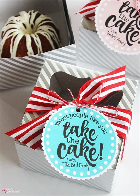 What are good appreciation gifts. Miniature Cake Teacher Appreciation Gift (Free Printable ...