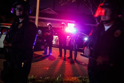 300 Protest In Anaheim After Videos Show Off Duty Lapd Officer Firing