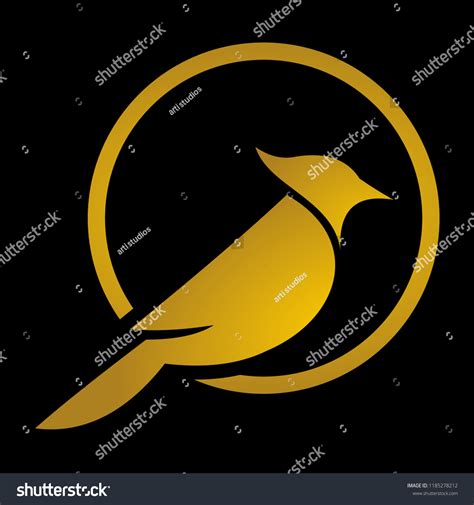 Gold Bird Logo Design Vector Template Stock Vector Royalty Free