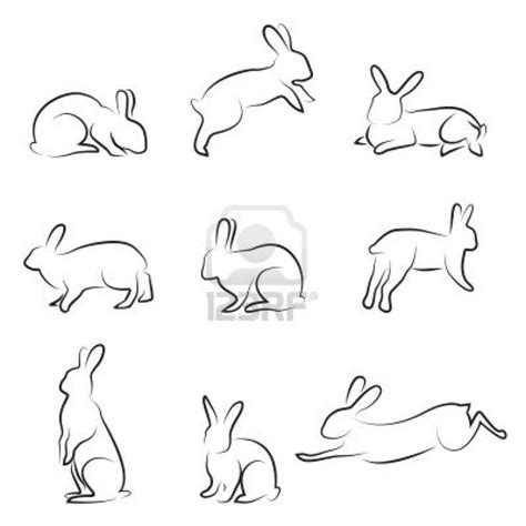 Rabbit Drawing Set Rabbit Drawing Rabbit Tattoos Bunny Tattoos