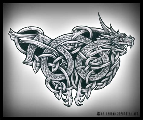Celtic Dragon By H3llb0und On Deviantart