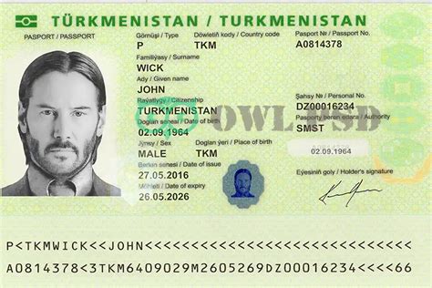 Owl Psd Turkmenistan Passport Template 2008