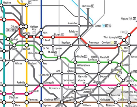 The Us Highway System As A Subway Map