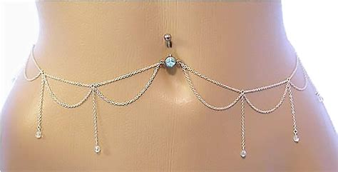 Body Accentz Belly Button Ring Navel Body Jewelry Dangle Waist Chain
