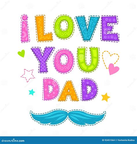 I Love You Dad Stock Vector Illustration Of Father 92451564