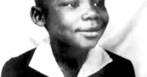 Young Nelson Mandela In Black Sports Coat And White Shirt As A Child