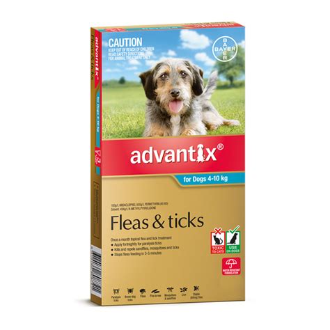 Advantix 4 10kg For Dogs 6 Pack Dog Flea Treatment Tick Treatment