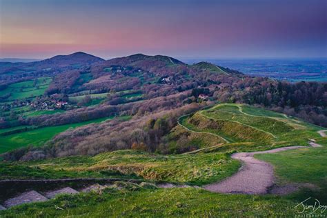 The Malvern Hills At Dusk From British Camp Herefordshire Beacon