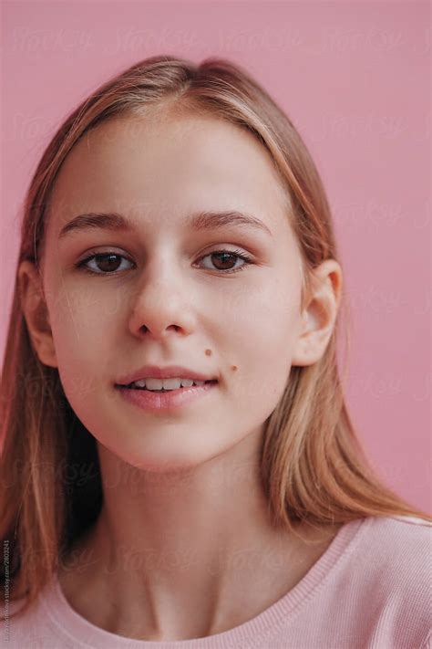 Beauty Portrait Of Teenage Girl Without Make Up By Stocksy