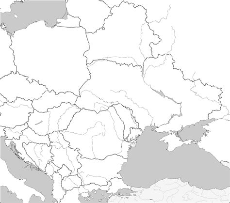 Slijepa Karta Srednje Europe Karta