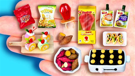 16 Diy Miniature Foods Ideas For Dollhouse Barbie Youtube