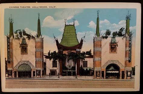 Vintage Postcard 1915 1930 Graumans Chinese Theatre Hollywood