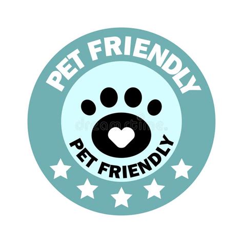 Pet Friendly Sign Animal Friendly Sign On White Background Vector