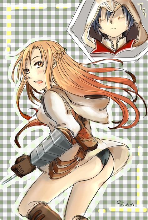 Asuna And Kirito Sword Art Online And 1 More Drawn By Siammeow13