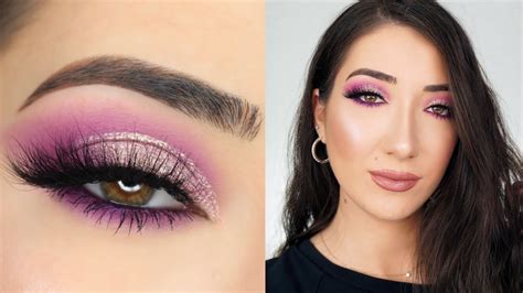 Bright Purple Cut Crease Eye Makeup Tutorial Youtube