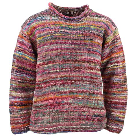 Wool Knit Space Dye Hippie Jumper Festival Chunky Winter Sweater Nepal