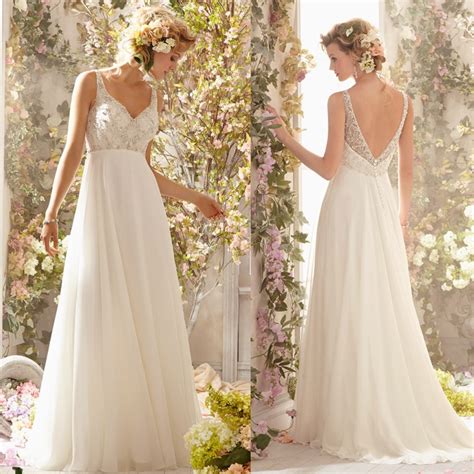 New Arrival Heavy Beaded Bodice Backless Flowy Bridal Gown Sexy Long