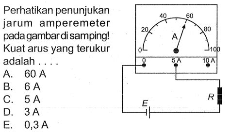 Perhatikan Penunjukan Jarum Amperemeter Pada Gambar Di Sa