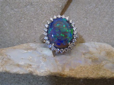 A Ring For An Empress Dark Crystal Opal Deepwater Sea Colors